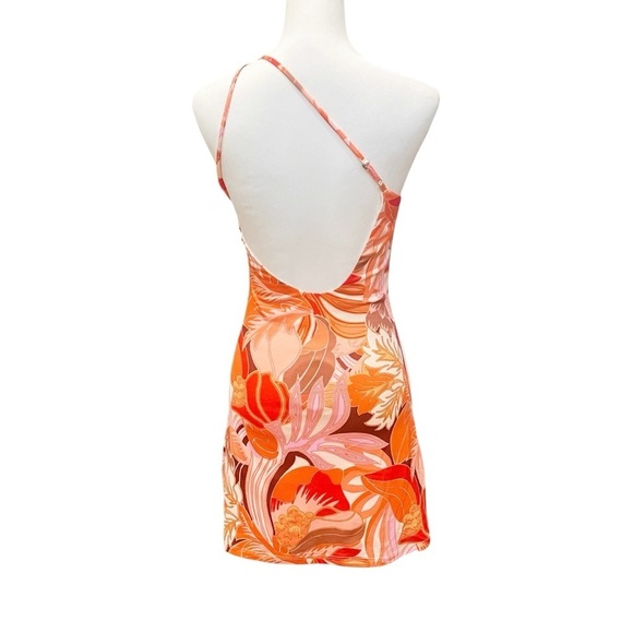 Urban Outfitters Kiss the Sky NWT Strappy Orange Mini Summer Dress Size S - Picture 8 of 11